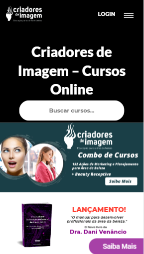 Plataforma Cursos Criadores de Imagem Mobile